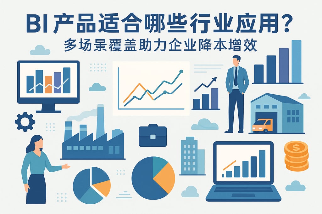 BI产品适合哪些行业应用？多场景覆盖助力企业降本增效"